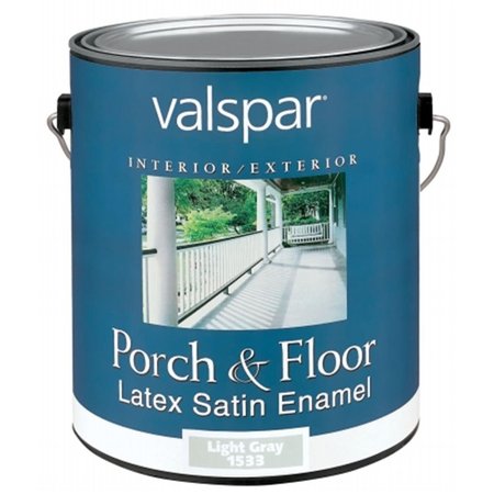 VALSPAR Valspar Brand 1 Gallon Light Grey Porch &amp;amp; Floor Latex Satin Enamel 27-1533 GL - Pack of 2 80047271120